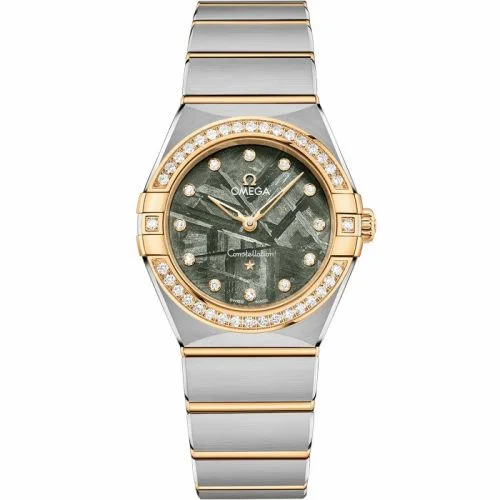 Omega Constellation Manhattan 28 Quartz Stainless Steel - Yellow Gold - Diamond / Green Meteorite 131.25.28.60.99.002 (13125286099002)